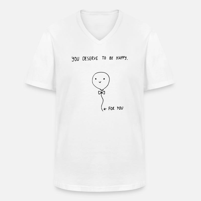 Liebe Freundschaft Partner - Männer-T-Shirt mit V-Ausschnitt - Weiß
