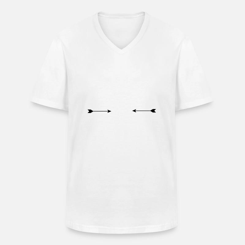 (zwei_pfeile_gegenuber) - Men's V-Neck T-Shirt - white