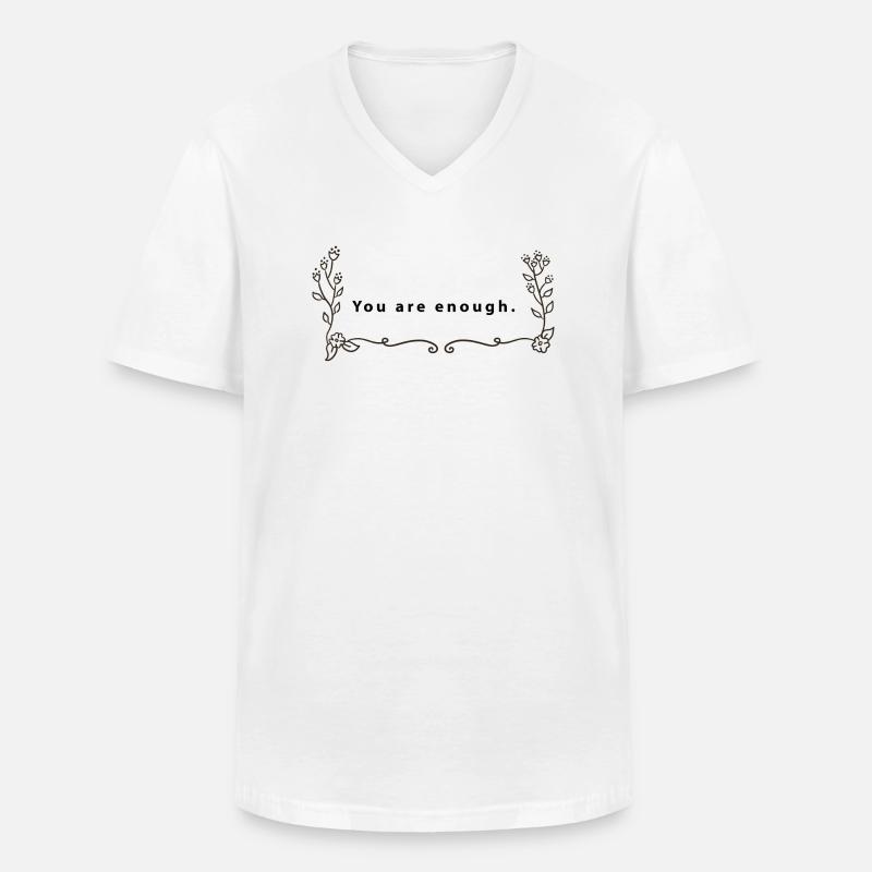 Zitat Selbstliebe - Männer-T-Shirt mit V-Ausschnitt - Weiß