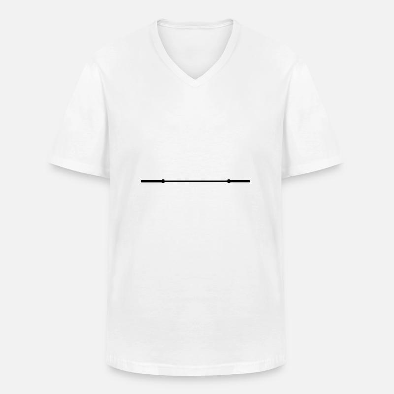 leere Langhantel - Männer-T-Shirt mit V-Ausschnitt - Weiß
