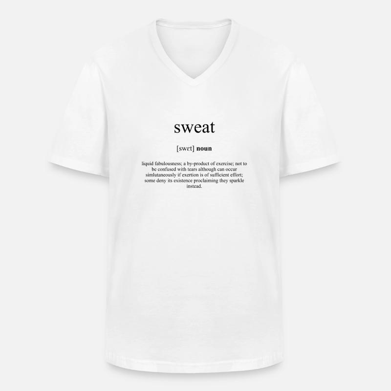 Sweat (Schweiß) Definition Dictionary - Männer-T-Shirt mit V-Ausschnitt - Weiß