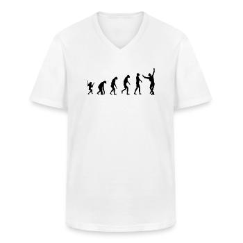 evolution Rollkunstlauf Mann - Männer-T-Shirt mit V-Ausschnitt - Weiß - Vorne - AI Model Male 185 light (185cm)