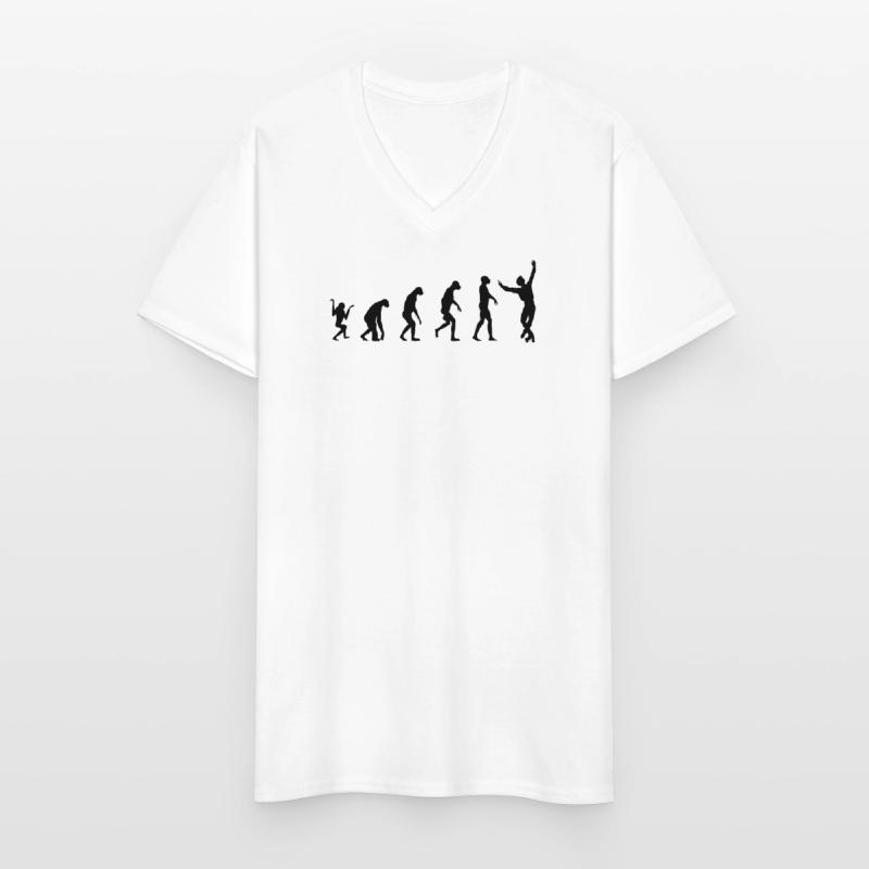 evolution Skating Art Man Men's V-Neck T-Shirt