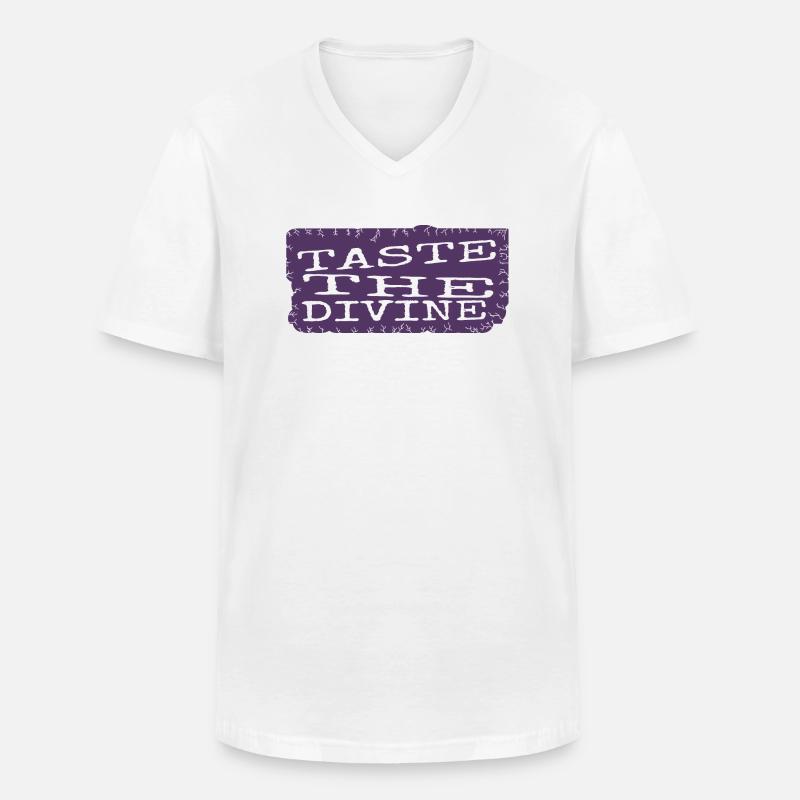delightful dining cool culinary indulgence - Männer-T-Shirt mit V-Ausschnitt - Weiß