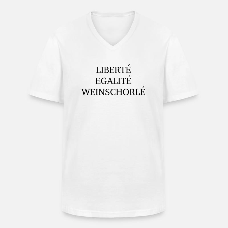 Weinschorle - Männer-T-Shirt mit V-Ausschnitt - Weiß