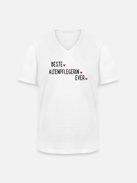 BESTE ALTENPFLEGERIN EVER - Männer-T-Shirt mit V-Ausschnitt - Weiß