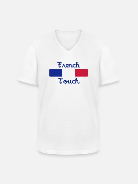 French Touch / France - Men's V-Neck T-Shirt - white