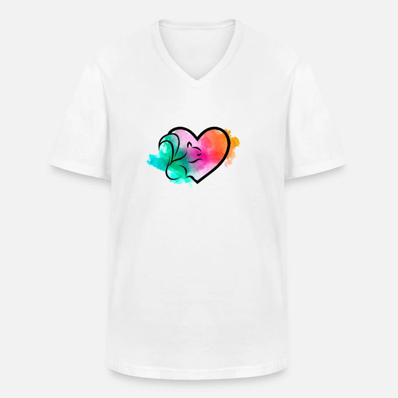 Eichhörnchen Tierliebe - Männer-T-Shirt mit V-Ausschnitt - Weiß