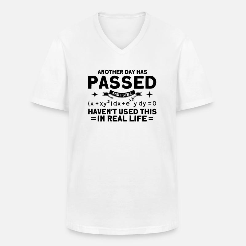 Math Mathématiques Sciences Math Cadeau - T-shirt col V Homme - blanc