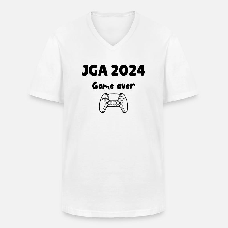 Junggesellenabschied - Männer-T-Shirt mit V-Ausschnitt - Weiß