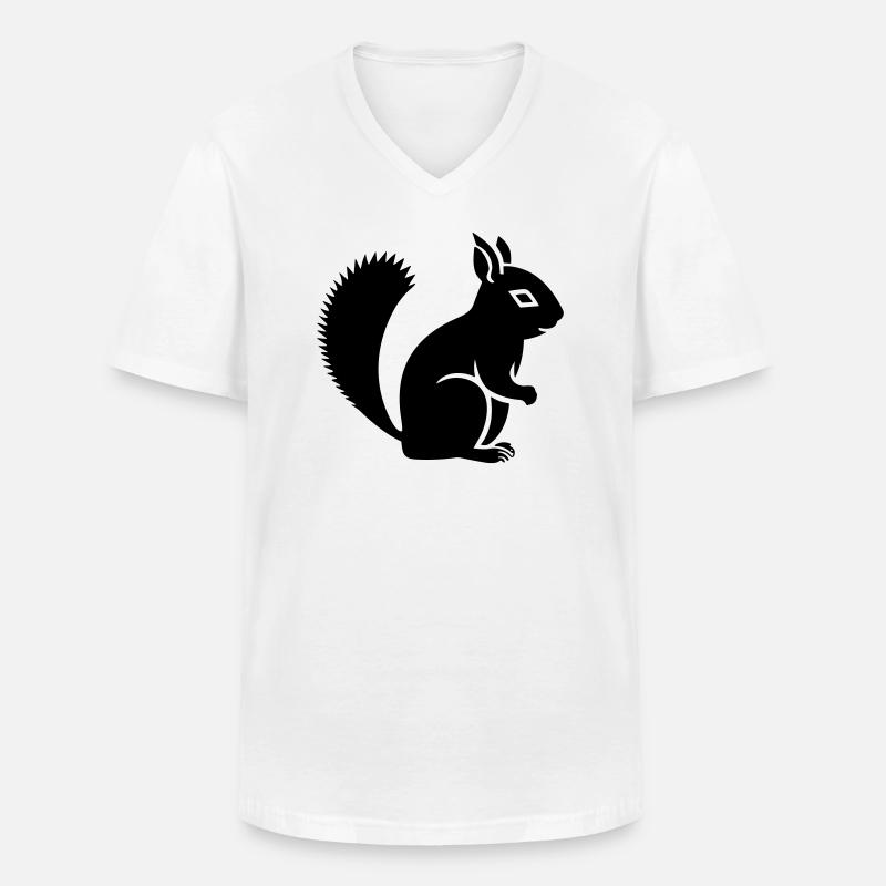 squirrel - Men's V-Neck T-Shirt - white