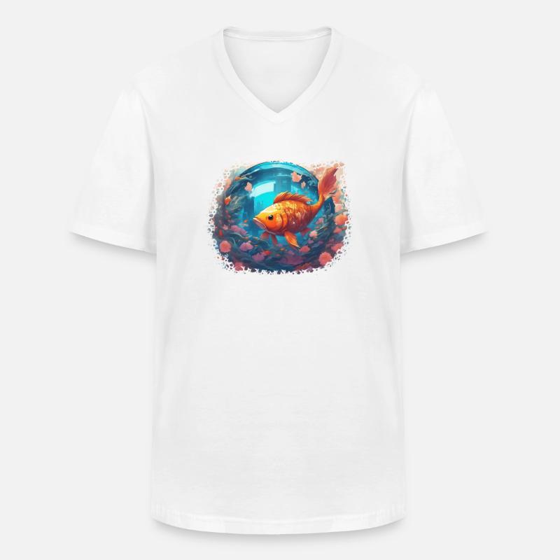 Sunfish Reflections - Männer-T-Shirt mit V-Ausschnitt - Weiß