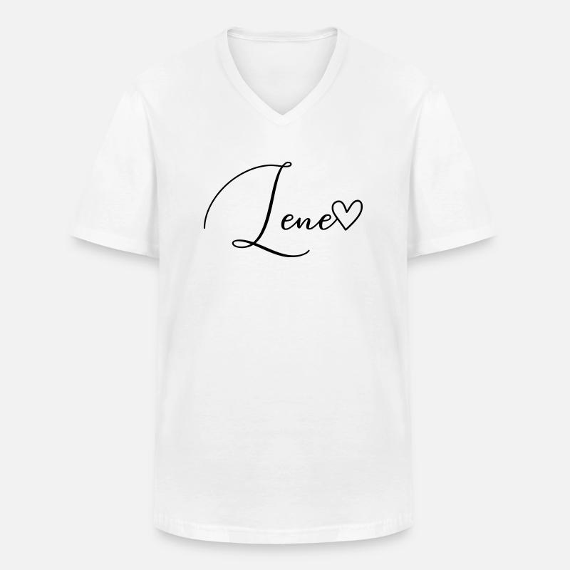 Lene Name Vorname Mädchen - Männer-T-Shirt mit V-Ausschnitt - Weiß
