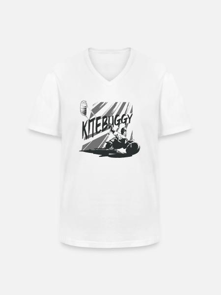 2 wheel kitebuggy - Men's V-Neck T-Shirt - white