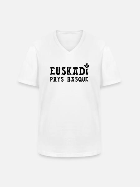 Pays Basque - T-shirt col V Homme - blanc