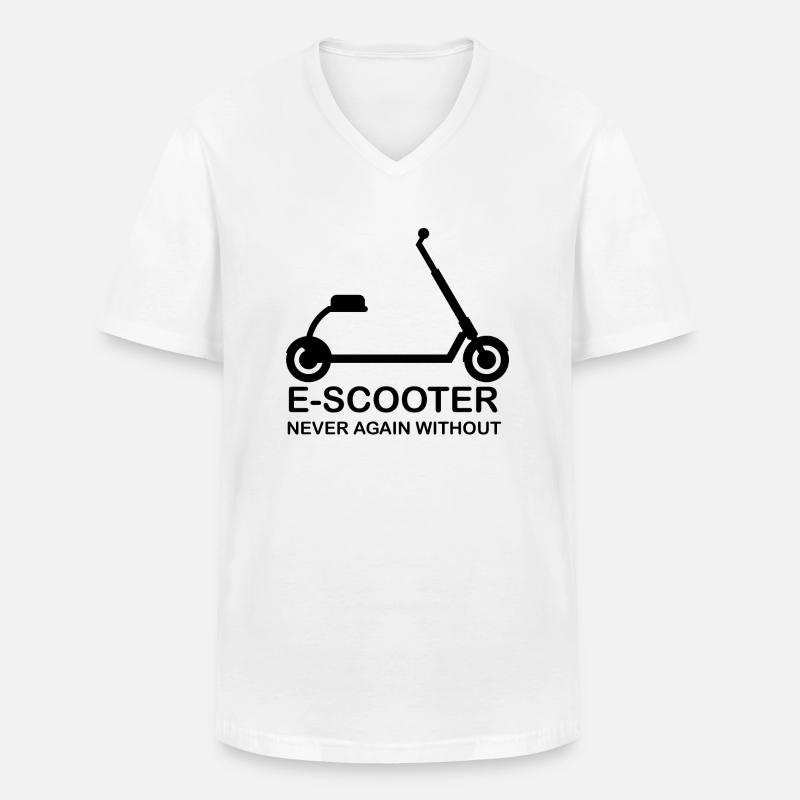 E-Scooter Roller Scooter - Männer-T-Shirt mit V-Ausschnitt - Weiß