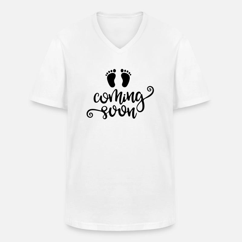 kommt bald - Männer-T-Shirt mit V-Ausschnitt - Weiß