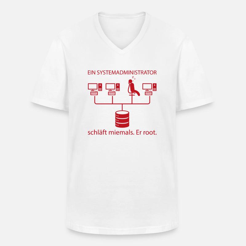 Systemadministrator Programming Geschenk - Männer-T-Shirt mit V-Ausschnitt - Weiß