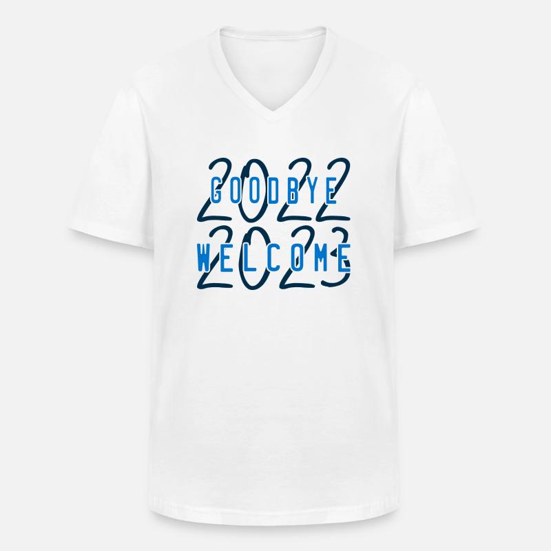 Willkommen 2023 - Männer-T-Shirt mit V-Ausschnitt - Weiß