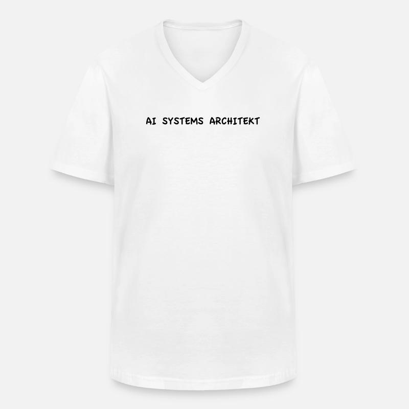 AI Systems Architekt - Männer-T-Shirt mit V-Ausschnitt - Weiß