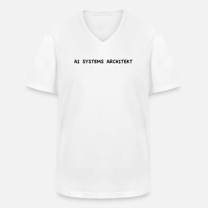 AI Systems Architekt - Männer-T-Shirt mit V-Ausschnitt - Weiß