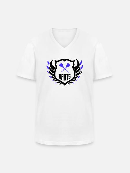 darts crest - Männer-T-Shirt mit V-Ausschnitt - Weiß