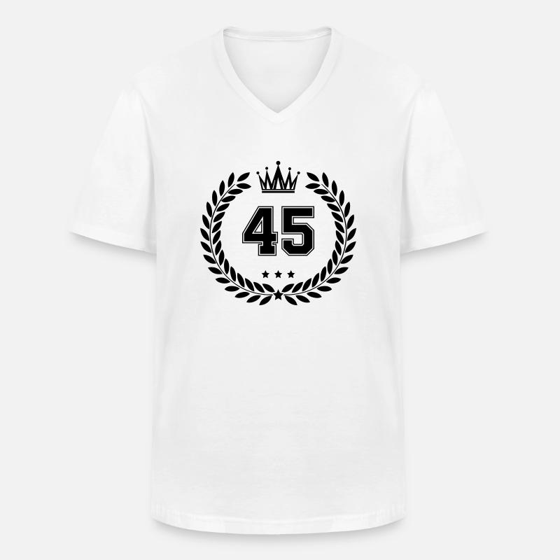 wappen 45 - Männer-T-Shirt mit V-Ausschnitt - Weiß