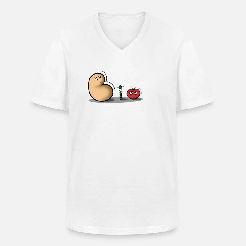 bio - Männer-T-Shirt mit V-Ausschnitt - Weiß