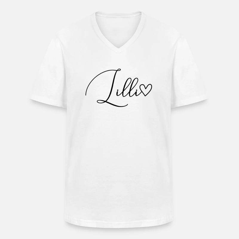Lilli Name Vorname Mädchen - Männer-T-Shirt mit V-Ausschnitt - Weiß