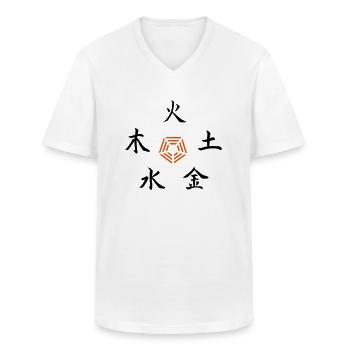 Five Elements - Männer-T-Shirt mit V-Ausschnitt - Weiß - Vorne - AI Model Male 185 light (185cm)