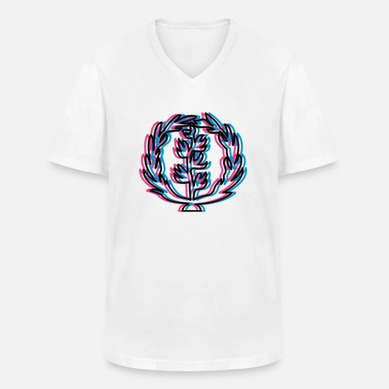 Eritrea - Männer-T-Shirt mit V-Ausschnitt - Weiß