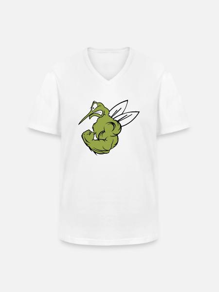 Strong Mosquito 02 - Men's V-Neck T-Shirt - white