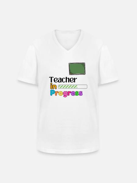 Teacher In progress Perfect Gift - Men's V-Neck T-Shirt - white