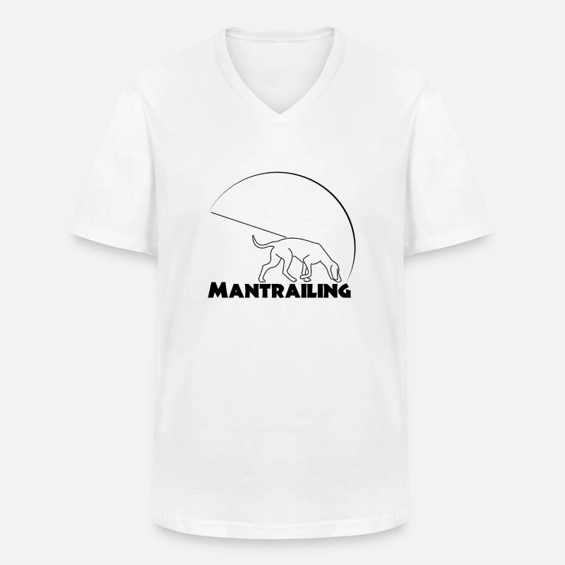 MT1 3 1 - Männer-T-Shirt mit V-Ausschnitt - Weiß