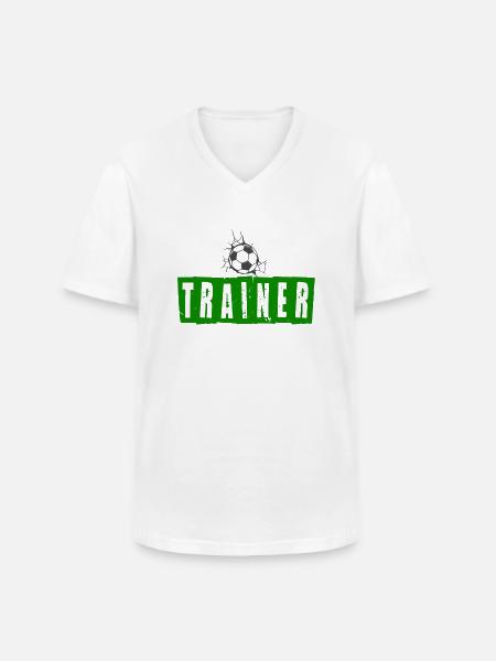 Fußballtrainer - Männer-T-Shirt mit V-Ausschnitt - Weiß