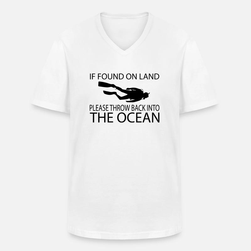 Diving Dive Dive - Men's V-Neck T-Shirt - white