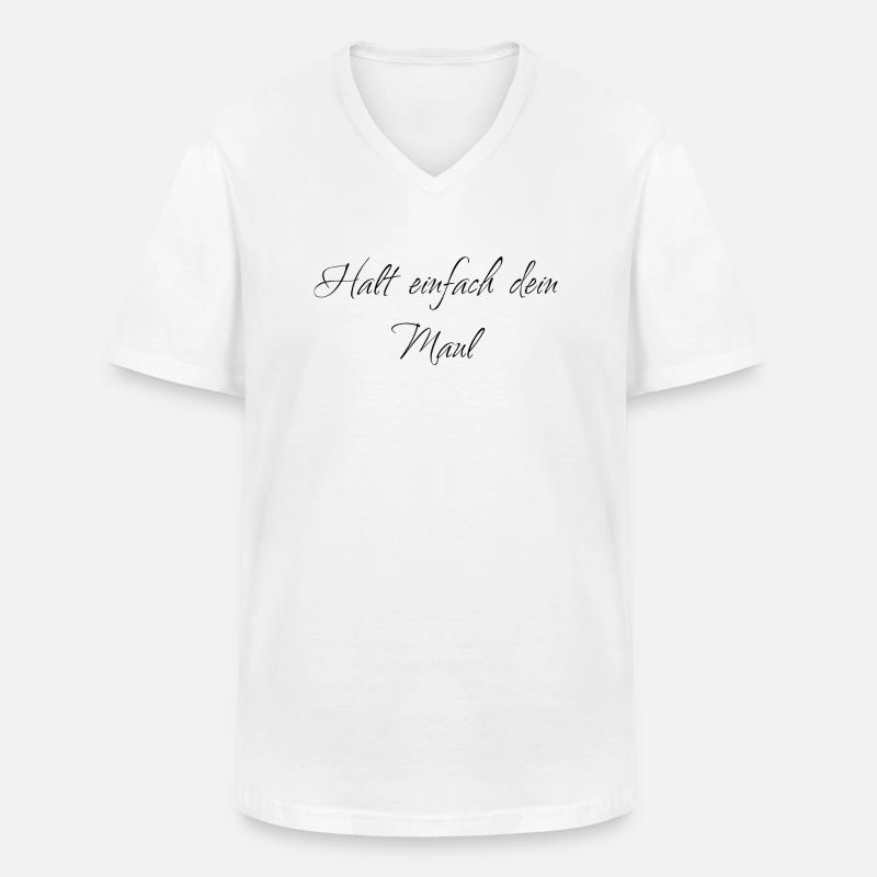 7FC12D49 0C58 4345 8B6A B8DA777A2F45 - Männer-T-Shirt mit V-Ausschnitt - Weiß