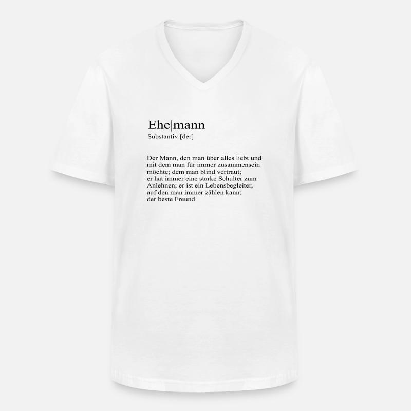 Ehemann Definition bester Freund - Männer-T-Shirt mit V-Ausschnitt - Weiß