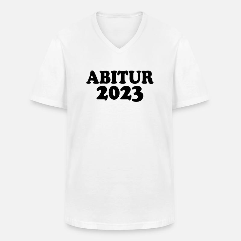 Abitur 2023 - Männer-T-Shirt mit V-Ausschnitt - Weiß