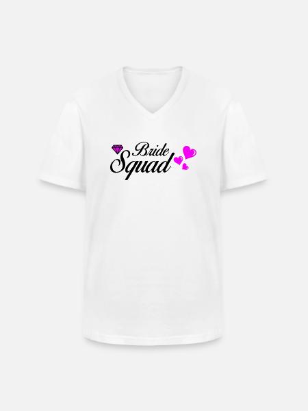 bride squad 02 - Männer-T-Shirt mit V-Ausschnitt - Weiß