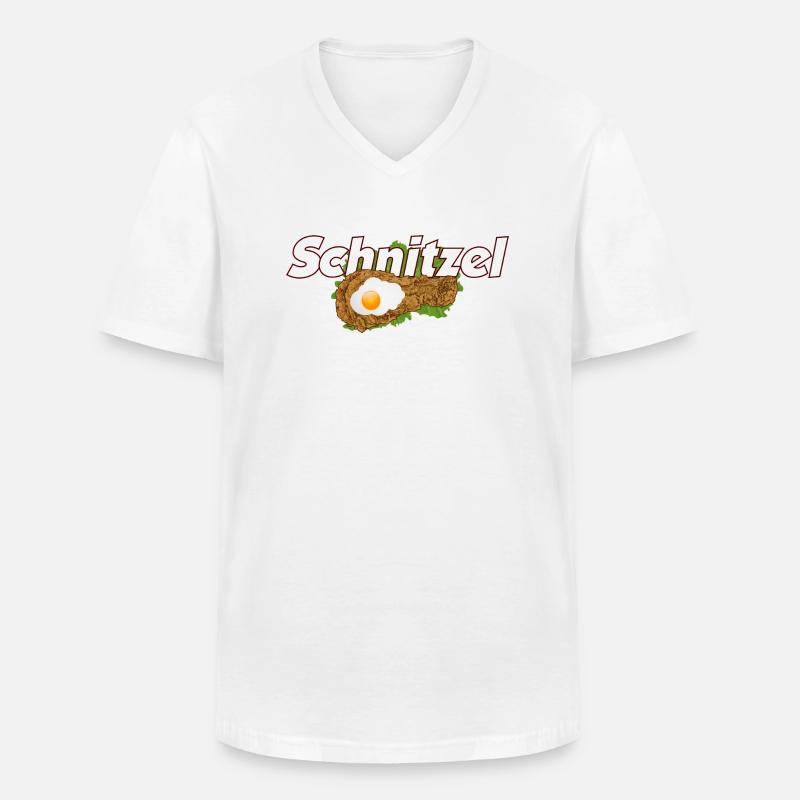 Schnitzel - Männer-T-Shirt mit V-Ausschnitt - Weiß