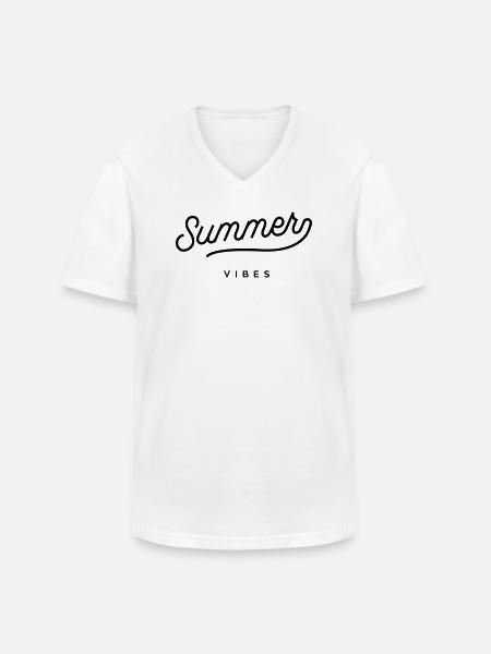Summer Vibes - Men's V-Neck T-Shirt - white