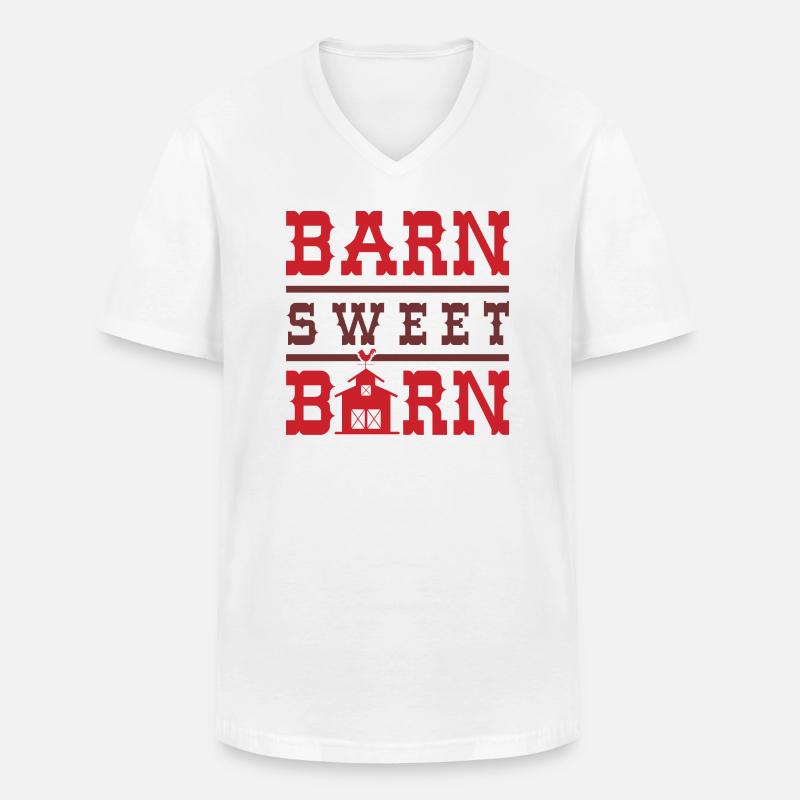 Barn Sweet Barn - Männer-T-Shirt mit V-Ausschnitt - Weiß