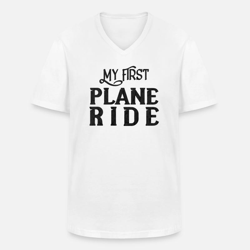 My First Plane Ride 31 - Männer-T-Shirt mit V-Ausschnitt - Weiß