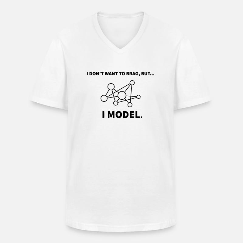 Model Datenwissenschaft Informatik Geschenk - Männer-T-Shirt mit V-Ausschnitt - Weiß