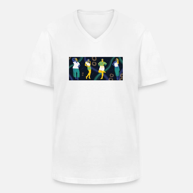Null Abfall - Männer-T-Shirt mit V-Ausschnitt - Weiß
