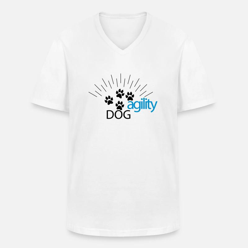 agility - Männer-T-Shirt mit V-Ausschnitt - Weiß