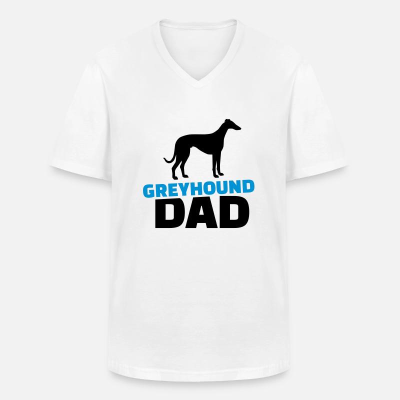 Windhund - Männer-T-Shirt mit V-Ausschnitt - Weiß