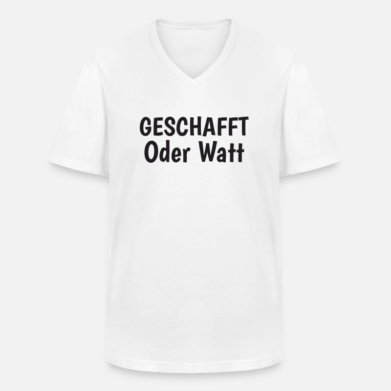 Motivation Oder Watt - Männer-T-Shirt mit V-Ausschnitt - Weiß