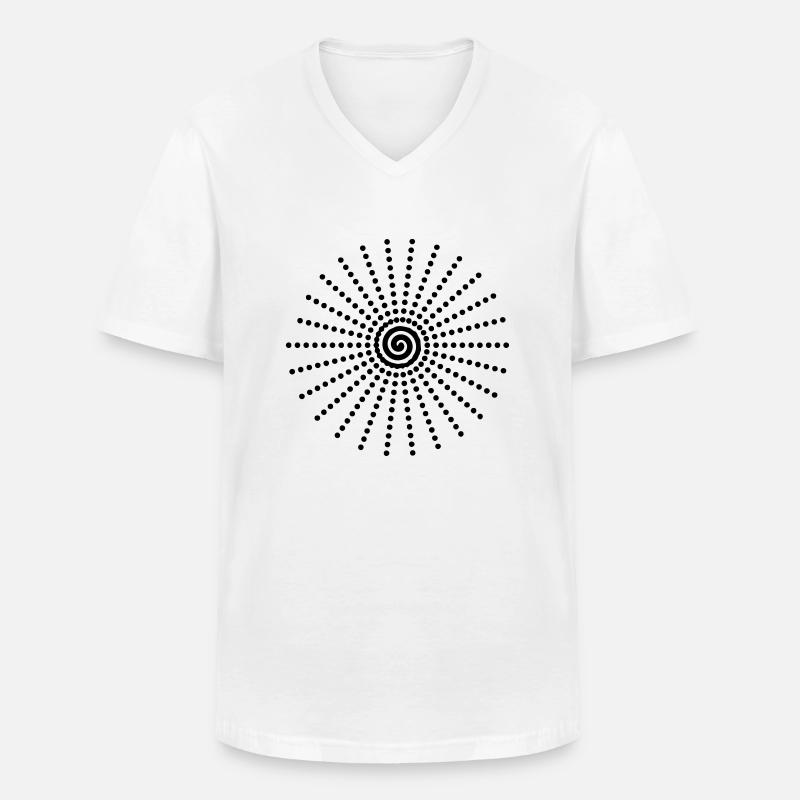 Dot-Spiral - Männer-T-Shirt mit V-Ausschnitt - Weiß